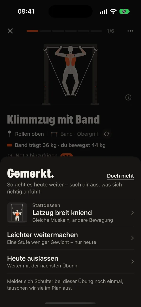 Trainieren, auch wenn es zwickt