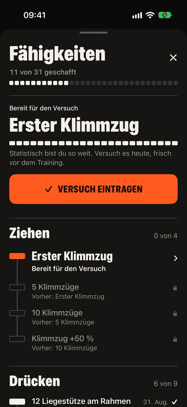 Fortschritt, den du siehst