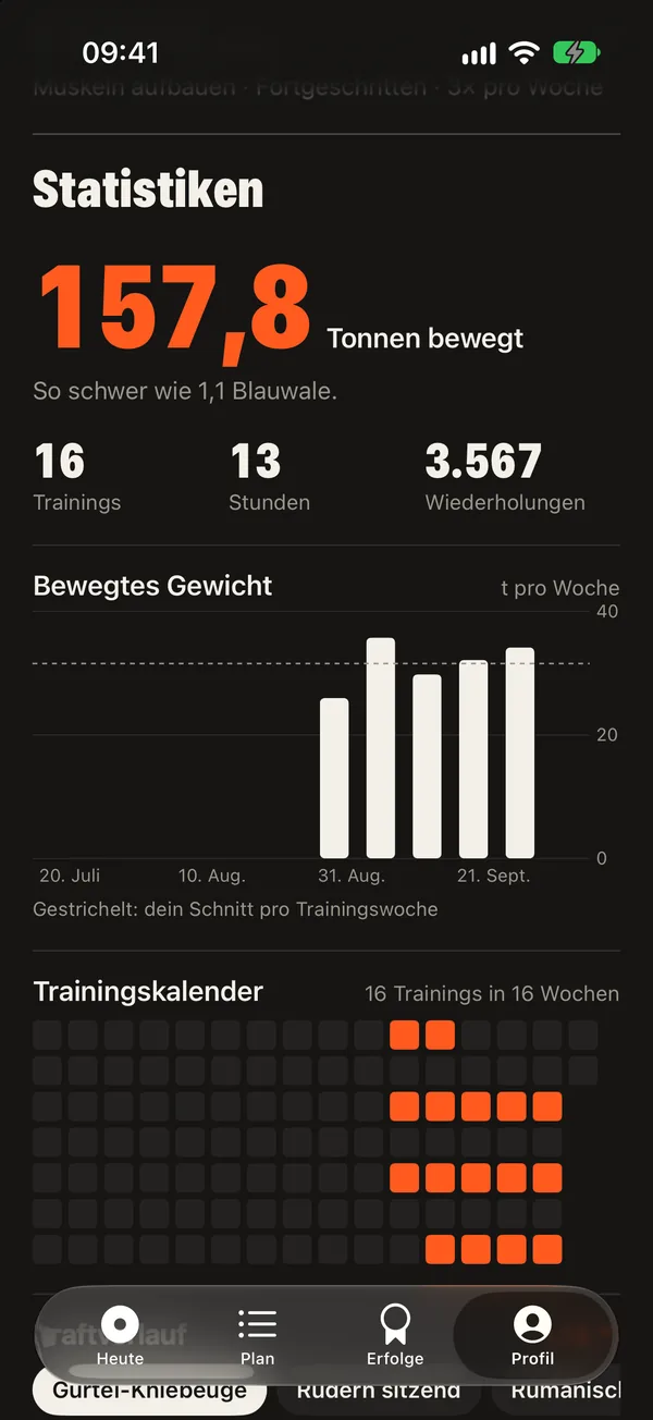 Sieh, was dein Training ergibt: DCFT