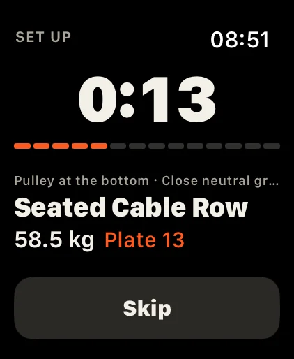 Superset: Switch to the other tower, the watch says what to set.