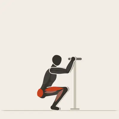 Animazione: Squat profondo con appoggio