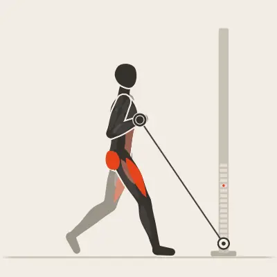Animation: Cable Goblet Split Squat