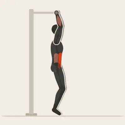 Animation: Beinheben im Hang