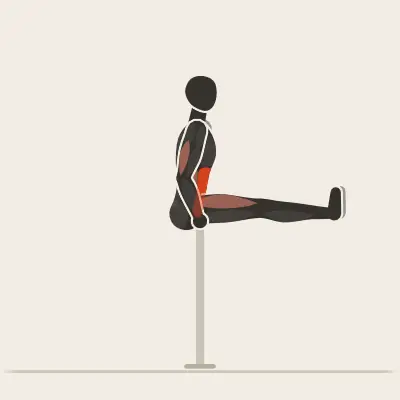 Animazione: L-sit alle parallele