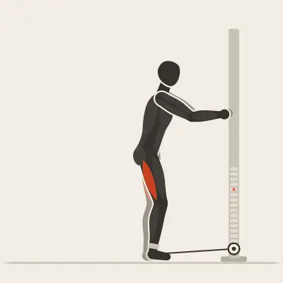 Animatie: Staande leg curl