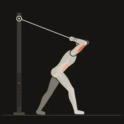 Animatie: Voorovergebogen overhead extension