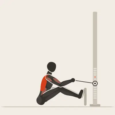 Animação: Remada sentada unilateral