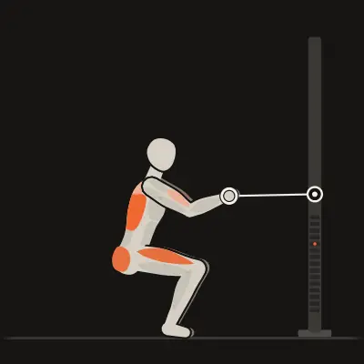 Animation : Squat avec rowing