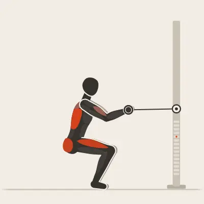 Animation : Squat avec rowing