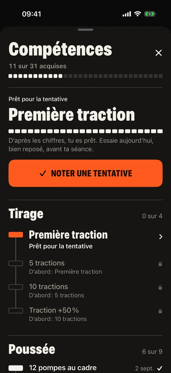 Des progrès que tu vois