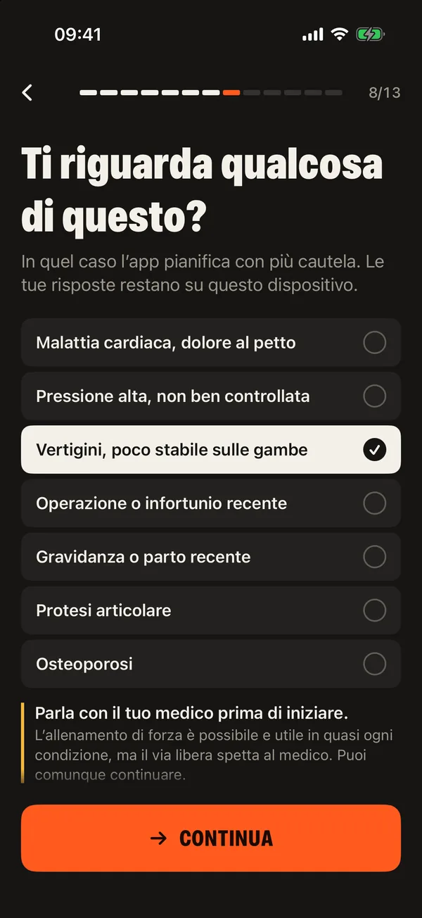 Cinque minuti di domande, poi una scheda su misura: DCFT
