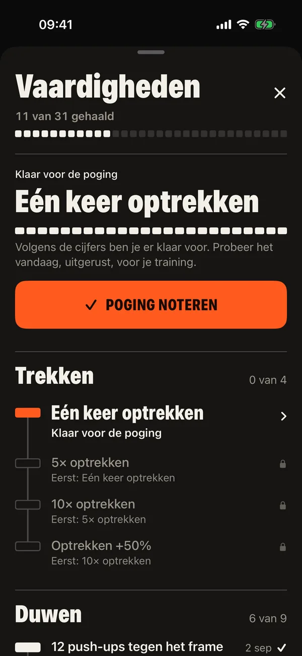 Vooruitgang die je ziet