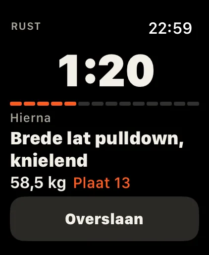Aftellen van de rust met de volgende oefening