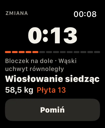 Superseria: Przejdź do drugiej kolumny, zegarek mówi, co ustawić.