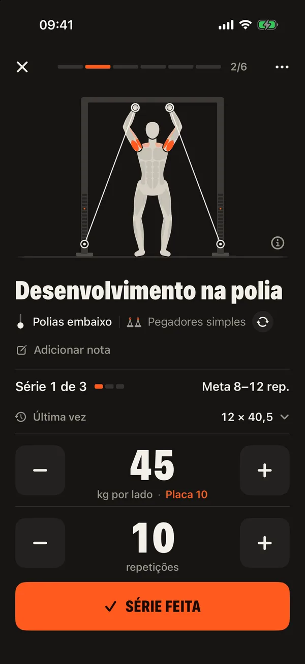 Uma série no DCFT: carga por lado, placa do pino e repetições